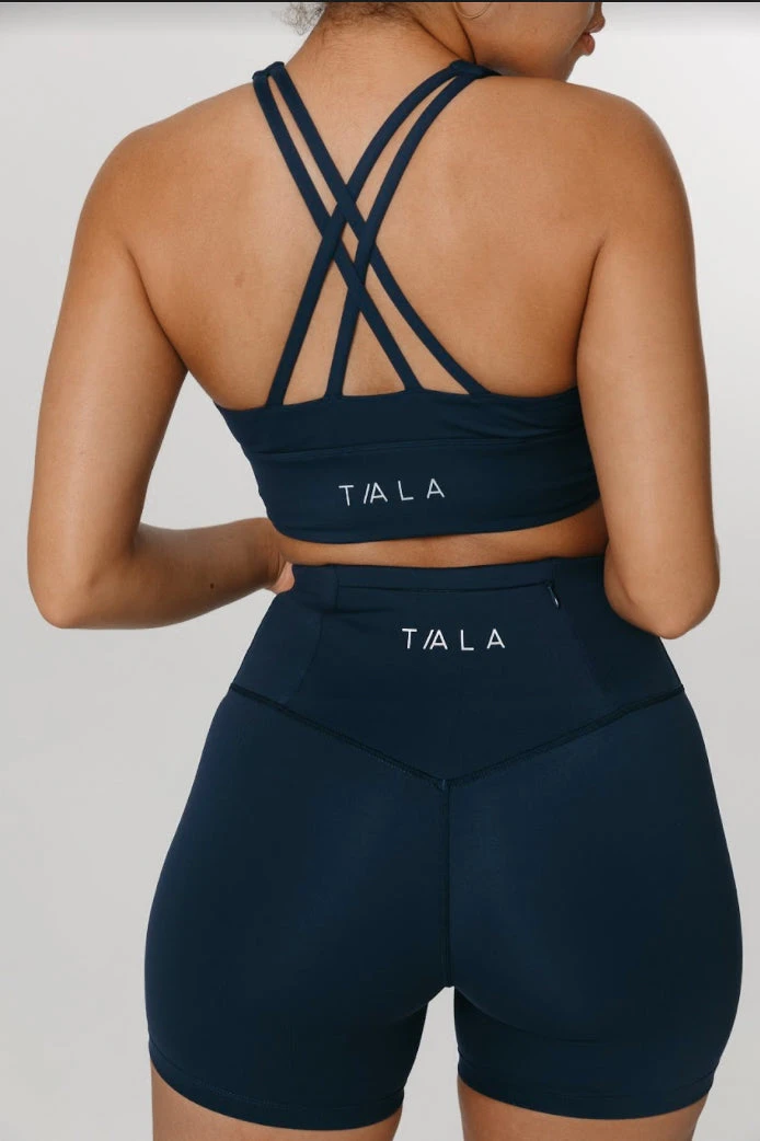 Tala SKINLUXE HIGH WAISTED CYCLING SHORTS - NAVY 2 Tala SKINLUXE HIGH WAISTED CYCLING SHORTS - NAVY - Image 2
