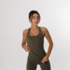 Tala SKINLUXE BUILT-IN SUPPORT RACERBACK VEST - KHAKI