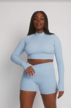 Tala DAYFLEX MOCK NECK CROP LONG SLEEVE TOP - ICE BLUE -Sportswear Store Screenshot2022 03 02at10.46.52