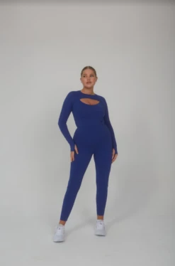 Tala SKINLUXE CUT OUT LONG SLEEVE TOP - COBALT BLUE -Sportswear Store Screenshot2022 03 22at10.03.14