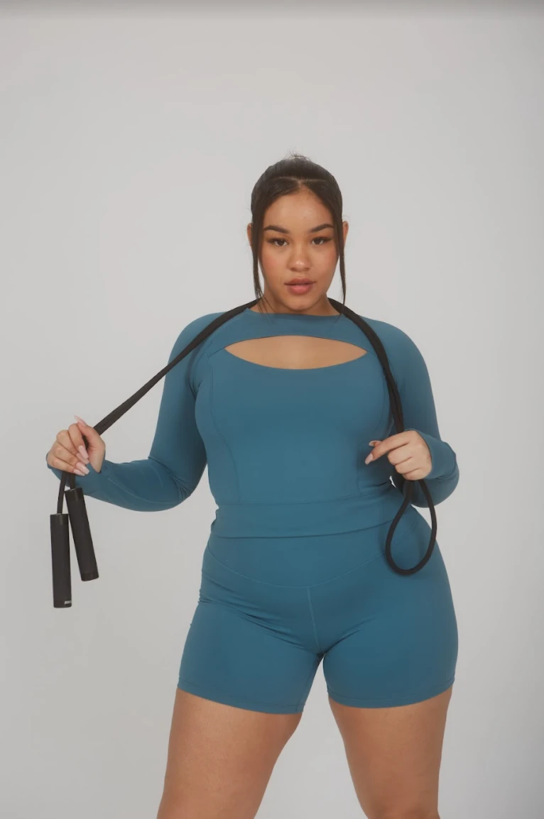 Tala SKINLUXE CUT OUT LONG SLEEVE TOP - OCEAN GREEN 6 Tala SKINLUXE CUT OUT LONG SLEEVE TOP - OCEAN GREEN - Image 6