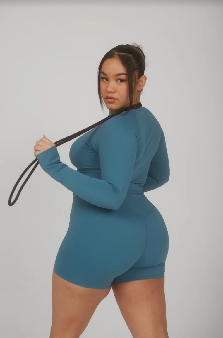 Tala SKINLUXE CUT OUT LONG SLEEVE TOP - OCEAN GREEN 5 Tala SKINLUXE CUT OUT LONG SLEEVE TOP - OCEAN GREEN - Image 5