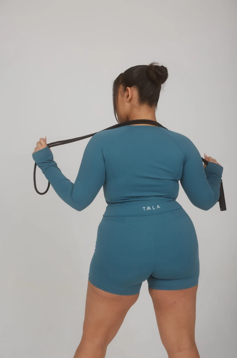 Tala SKINLUXE CUT OUT LONG SLEEVE TOP - OCEAN GREEN 4 Tala SKINLUXE CUT OUT LONG SLEEVE TOP - OCEAN GREEN - Image 4