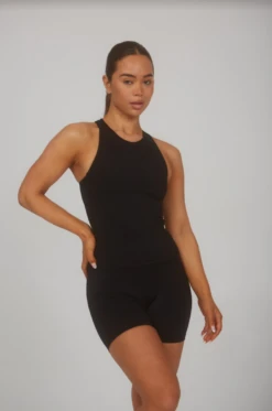 Tala SKINLUXE BUILT-IN SUPPORT HIGH NECK VEST - SHADOW BLACK