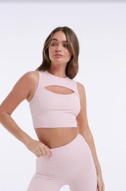 Tala SKINLUXE BUILT-IN SUPPORT CROP CUT OUT VEST - PINK CLAY -Sportswear Store Screenshot2022 05 04at15.52.46