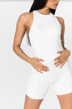 Tala 365 RACERBACK HIGH NECK VEST - COCONUT MILK -Sportswear Store Screenshot2022 05 24at15.46.27