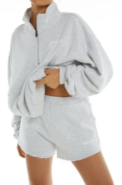 Tala SPORTS CLUB SHORTS - GREY MARL -Sportswear Store Screenshot2022 06 08at11.32.47