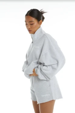 Tala SPORTS CLUB SHORTS - GREY MARL -Sportswear Store Screenshot2022 06 08at11.33.01