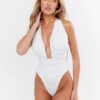 Tala HAMPTONS PLUNGE NECK MULTIWAY SWIMSUIT - WHITE