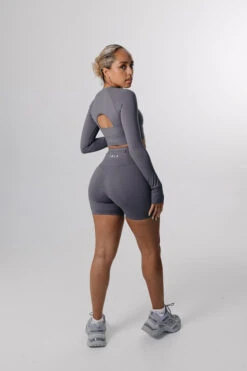 Tala SKINLUXE HIGH WAISTED CYCLING SHORTS - TORNADA GREY