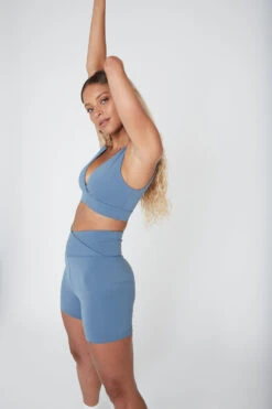 Tala DAYFLEX WRAP HIGH WAISTED CYCLING SHORTS - MINERAL BLUE 11 Tala DAYFLEX WRAP HIGH WAISTED CYCLING SHORTS - MINERAL BLUE -Sportswear Store TALA Dayone 01 143