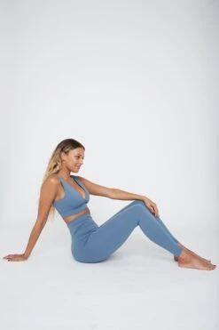 Tala DAYFLEX WRAP HIGH WAISTED LEGGING - MINERAL BLUE -Sportswear Store TALA Dayone 02 080