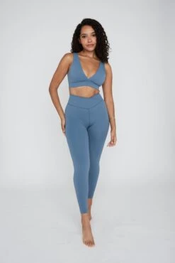 Tala DAYFLEX WRAP HIGH WAISTED LEGGING - MINERAL BLUE