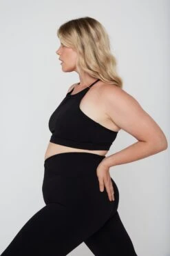 Tala DAYFLEX HIGH NECK KEYHOLE SPORTS BRA - SHADOW BLACK 10 Tala DAYFLEX HIGH NECK KEYHOLE SPORTS BRA - SHADOW BLACK -Sportswear Store TALA Dayone 09 037