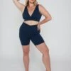 Tala DAYFLEX WRAP HIGH WAISTED CYCLING SHORTS - SEA BLUE