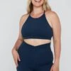 Tala DAYFLEX HIGH NECK KEYHOLE SPORTS BRA - SEA BLUE