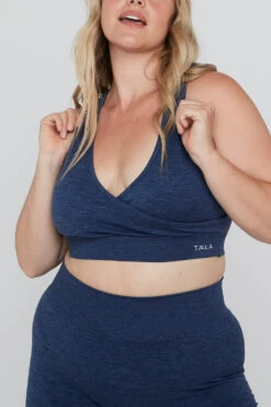 Tala SCULPT SEAMLESS WRAP SPORTS BRA - FRENCH NAVY MARL 11 Tala SCULPT SEAMLESS WRAP SPORTS BRA - FRENCH NAVY MARL -Sportswear Store TALA Dayone 35 009