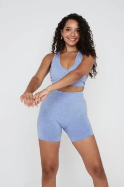 Tala SCULPT SEAMLESS SCRUNCH CYCLING SHORTS - VIOLET MARL