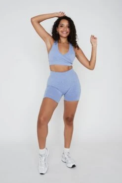 Tala SCULPT SEAMLESS WRAP SPORTS BRA - VIOLET MARL