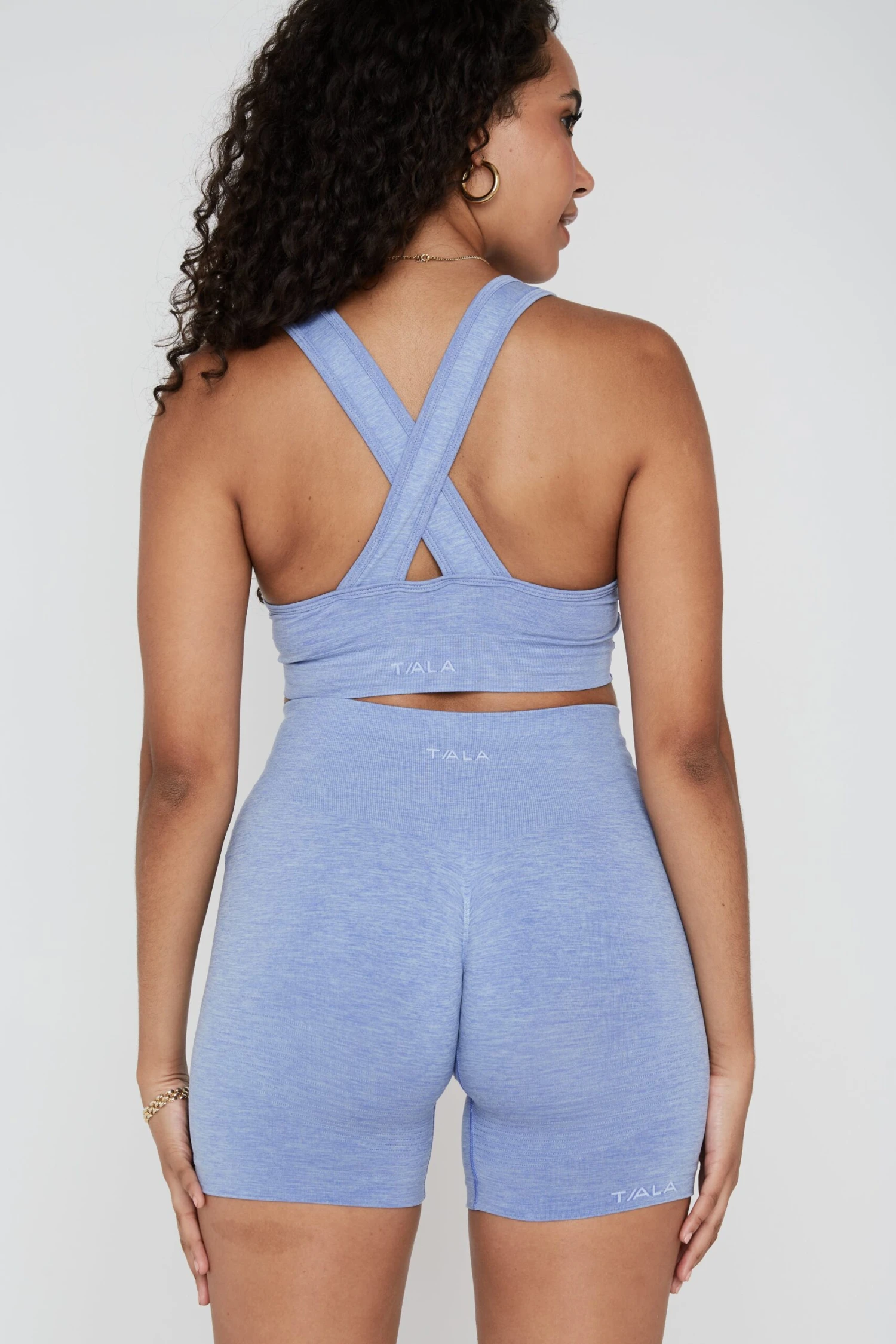 Tala SCULPT SEAMLESS SCRUNCH CYCLING SHORTS - VIOLET MARL 4 Tala SCULPT SEAMLESS SCRUNCH CYCLING SHORTS - VIOLET MARL - Image 4