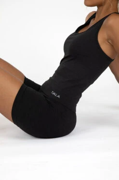 Tala SCULPT SEAMLESS RACERBACK VEST - BLACK MARL -Sportswear Store TALA19JULY8559