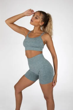 Tala SCULPT SEAMLESS STRAPPY SPORTS BRA - SLATE GREEN MARL -Sportswear Store TALA19JULY8794
