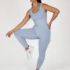 Tala SCULPT SEAMLESS RACERBACK VEST - ICE BLUE MARL