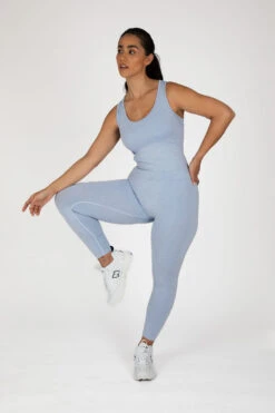 Tala SCULPT SEAMLESS RACERBACK VEST - ICE BLUE MARL
