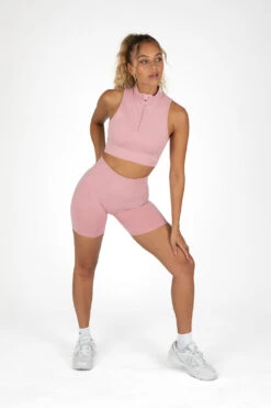 Tala SCULPT SEAMLESS SCRUNCH CYCLING SHORTS - BLUSH PINK MARL