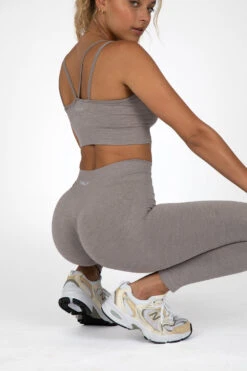 Tala SCULPT SEAMLESS STRAPPY SPORTS BRA - TAUPE MARL -Sportswear Store TALA19JULY9314