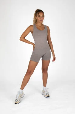 Tala SCULPT SEAMLESS RACERBACK VEST - TAUPE MARL -Sportswear Store TALA19JULY9394
