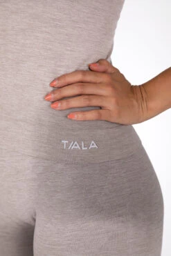 Tala SCULPT SEAMLESS RACERBACK VEST - TAUPE MARL -Sportswear Store TALA19JULY9409