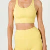 Tala SKINLUXE HIGH WAISTED TRAINING SHORTS - BUTTER YELLOW