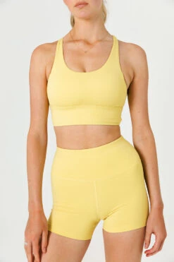 Tala SKINLUXE HIGH WAISTED TRAINING SHORTS - BUTTER YELLOW