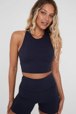 Tala SKINLUXE HIGH NECK CROSS BACK BRA - NAVY -Sportswear Store TALASkinluxe Borgecom 01 145