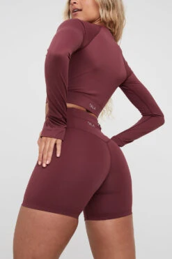 Tala SKINLUXE HIGH WAISTED CYCLING SHORTS - DARK CHERRY