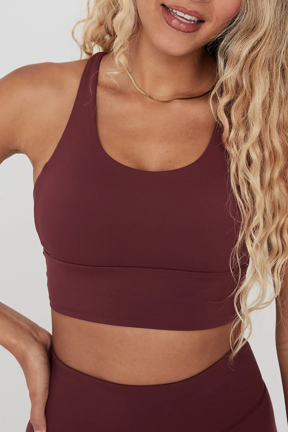 Tala SKINLUXE TANK SPORTS BRA - DARK CHERRY 4 Tala SKINLUXE TANK SPORTS BRA - DARK CHERRY - Image 4