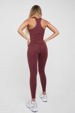 Tala SKINLUXE BUILT-IN SUPPORT HIGH NECK VEST - DARK CHERRY -Sportswear Store TALASkinluxe Borgecom 30 110