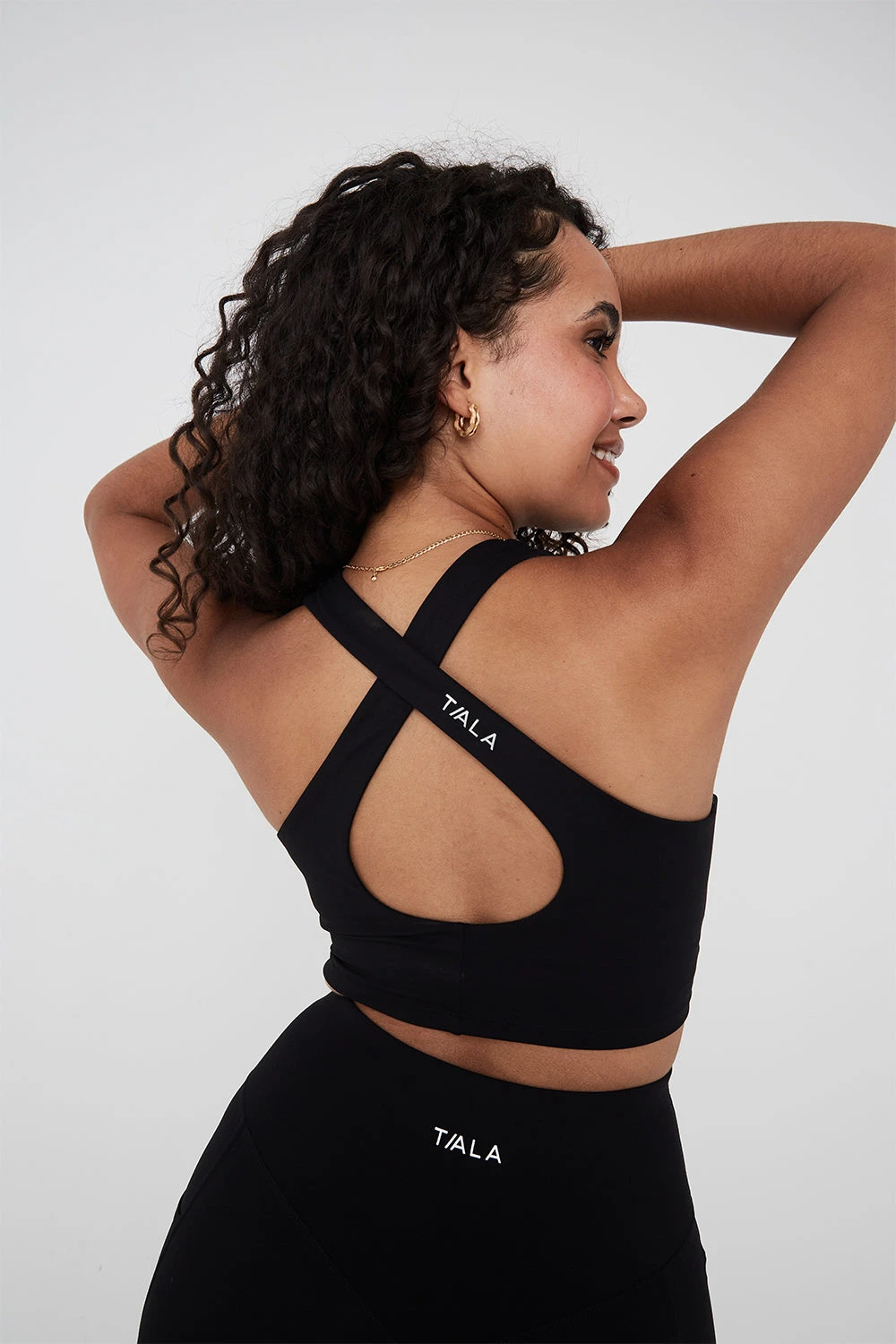 Tala SKINLUXE HIGH NECK CROSS BACK BRA - SHADOW BLACK