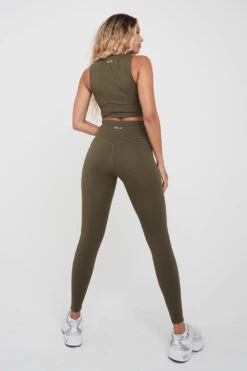 Tala SKINLUXE HIGH WAISTED SIDE POCKET LEGGING - KHAKI -Sportswear Store TALASkinluxe Borgecom 39 074