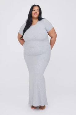 Tala 365 SCULPTING LOUNGE MULTIWAY FOLD WAIST MAXI SKIRT - GREY MARL -Sportswear Store TALA 04 GREY SKIRT 260