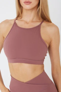 Tala DAYFLEX HIGH NECK KEYHOLE SPORTS BRA - DESERT ROSE -Sportswear Store TALA 07 031