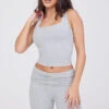 Tala 365 SCULPTING LOUNGE RIBBED TANK - GREY MARL