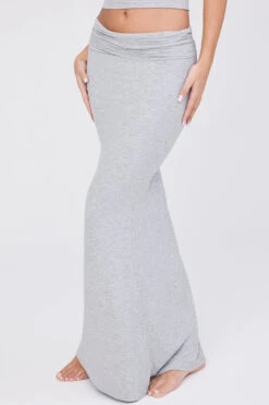 Tala 365 SCULPTING LOUNGE MULTIWAY FOLD WAIST MAXI SKIRT - GREY MARL -Sportswear Store TALA 17 GREY SKIRT REG TOP 947