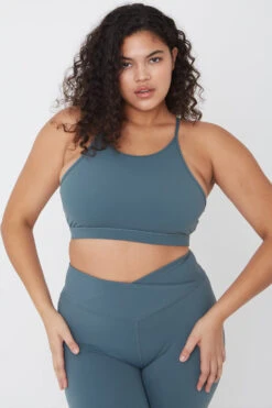 Tala DAYFLEX HIGH NECK KEYHOLE SPORTS BRA - LAKE GREEN -Sportswear Store TALA 18 039