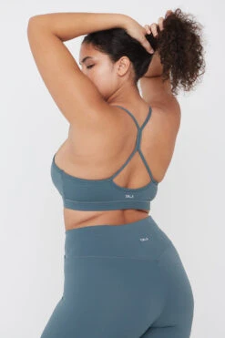 Tala DAYFLEX HIGH NECK KEYHOLE SPORTS BRA - LAKE GREEN -Sportswear Store TALA 18 055