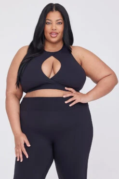 Tala DAYFLEX CUT OUT CENTRE BRA - SHADOW BLACK