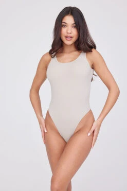 Tala 365 SCULPTING LOUNGE SCOOP BACK BODYSUIT - SAND