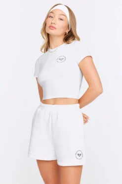 Tala COURT SLIM FIT JERSEY T-SHIRT - WHITE