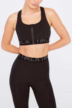 Tala FORMTECH ZIP FRONT SPORTS BRA- BLACK -Sportswear Store TALA FORMTECH 12 ZIP THROUGH BRA LEGGINGS 115